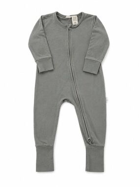 Jamie Kay 6-12M Organic Cotton Zip Sleeper Gray EUC